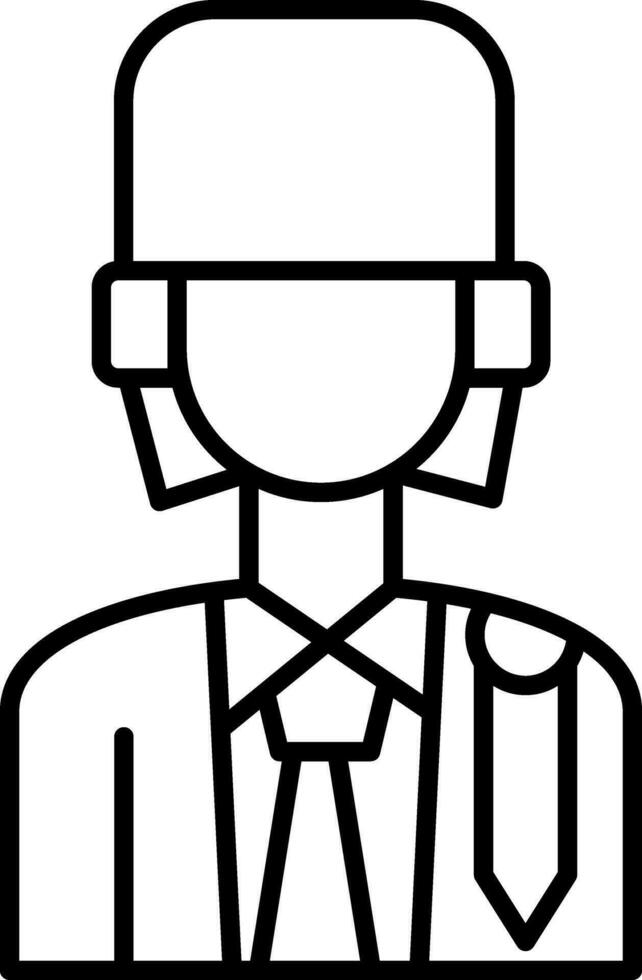 Lawyer Line Icon vector