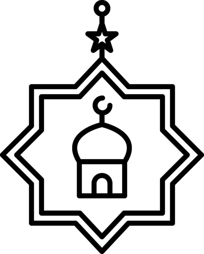 Eid Celebration Line Icon vector