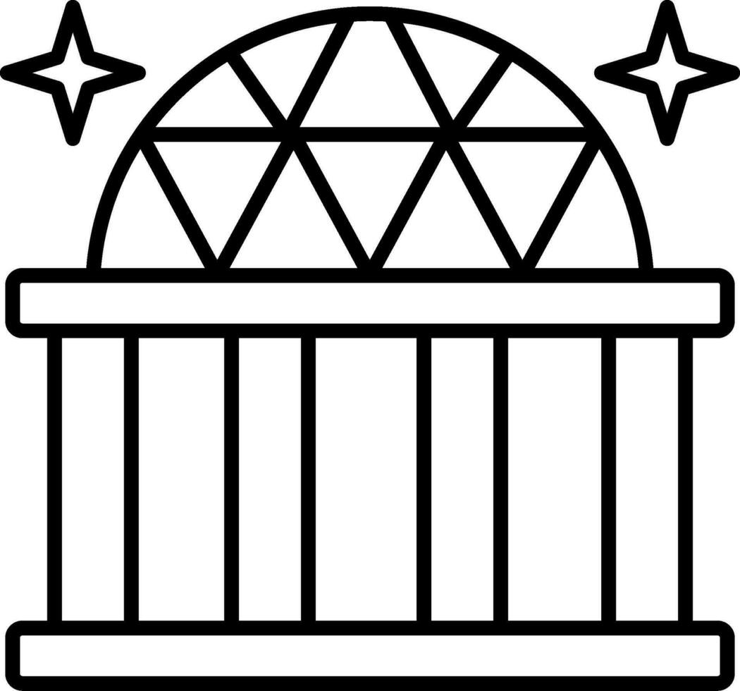 Dome Line Icon vector