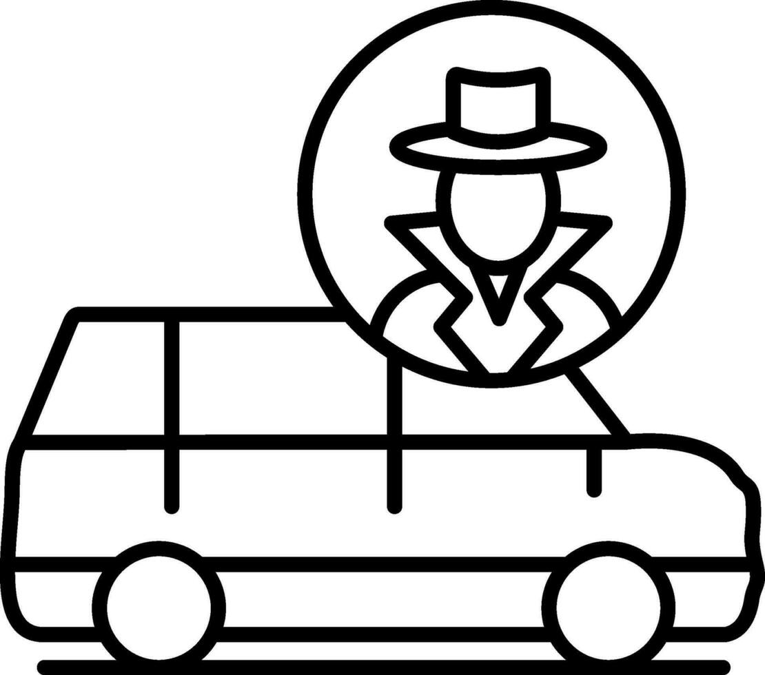 Thief Van Line Icon vector