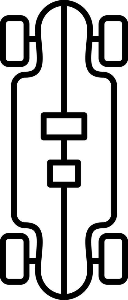 Longboard Line Icon vector