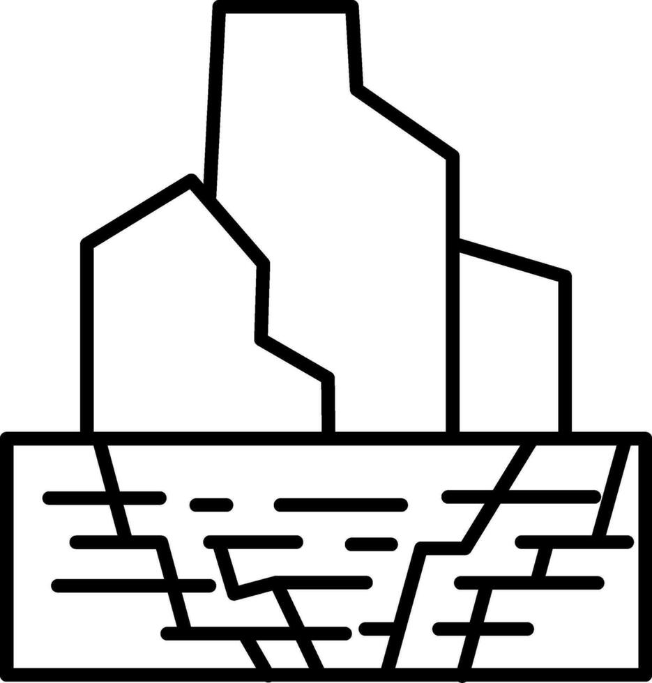 Iceberg Line Icon vector
