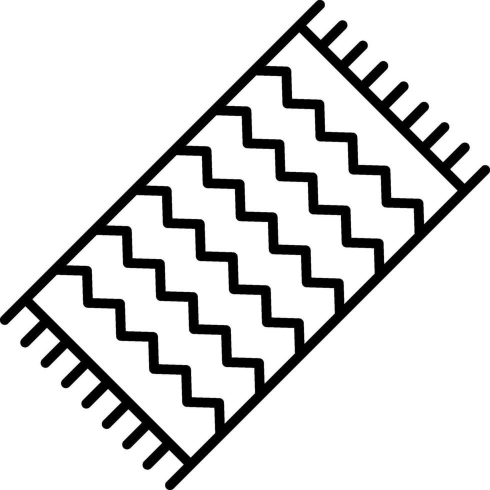 Beach Towel Line Icon vector