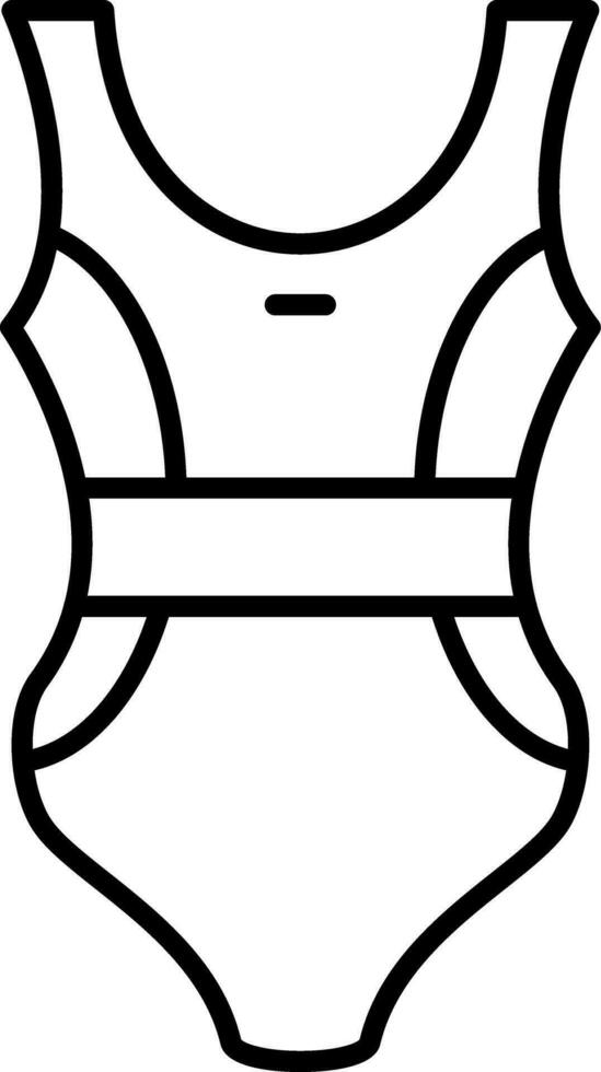 Swimsuit Line Icon vector