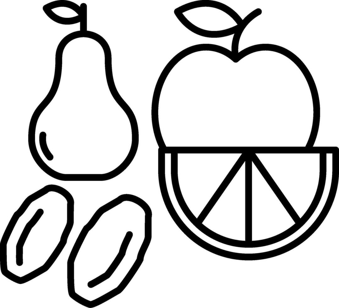 Fruta línea icono vector