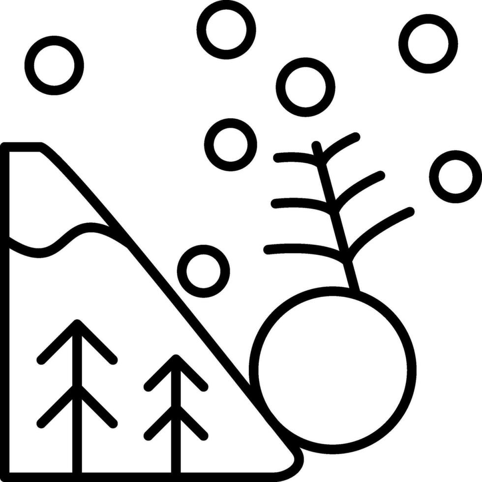 Avalanche Line Icon vector