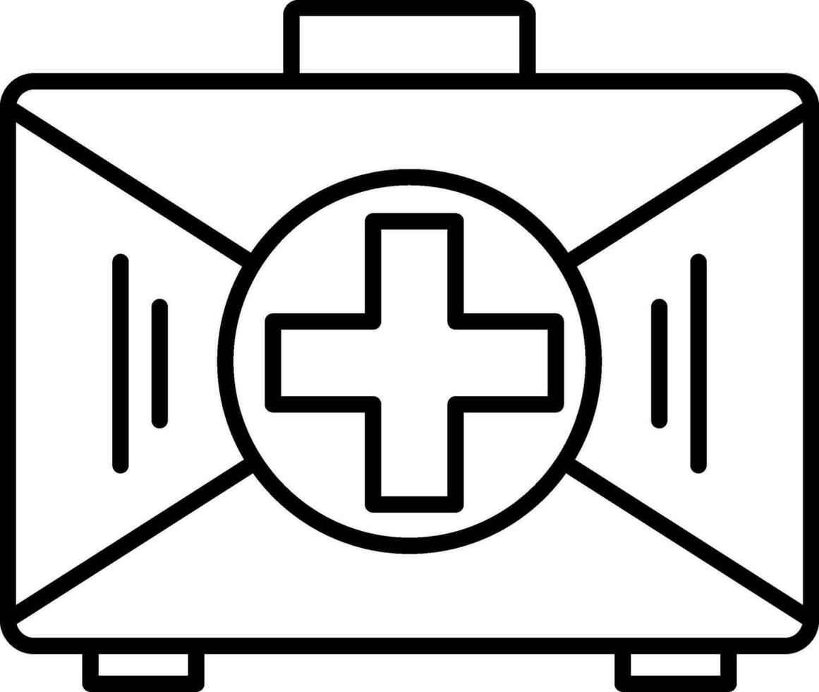 First Aid Kit Line Icon vector