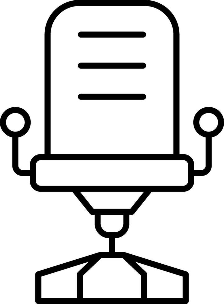Desk Chair Line Icon vector
