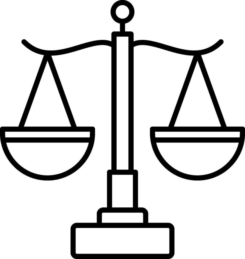 Law Line Icon vector