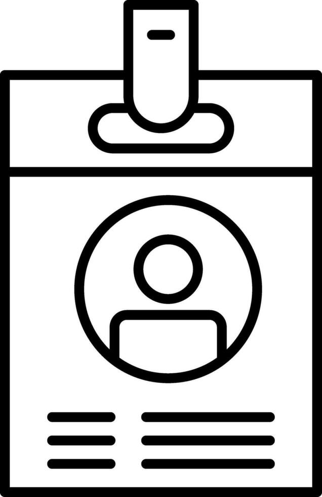 Id Card Line Icon vector