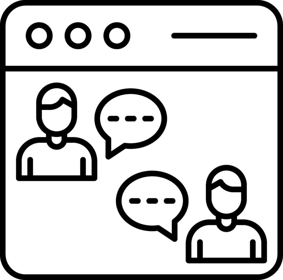 Online Chat Line Icon vector