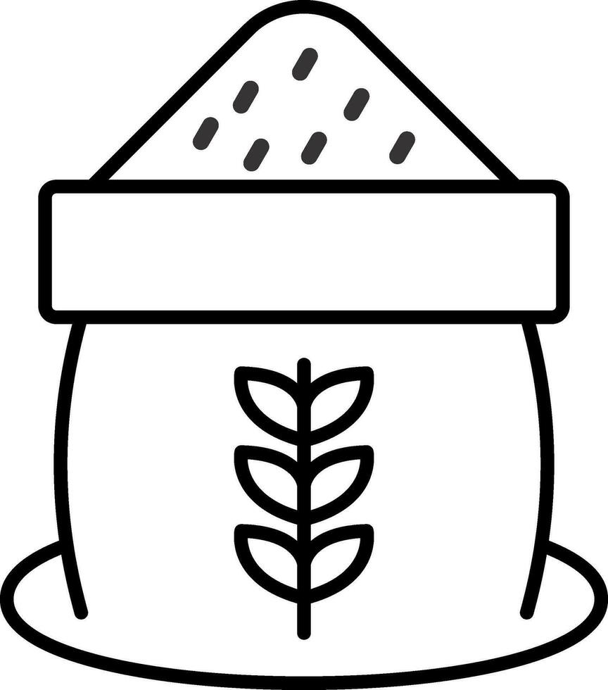 grano línea icono vector