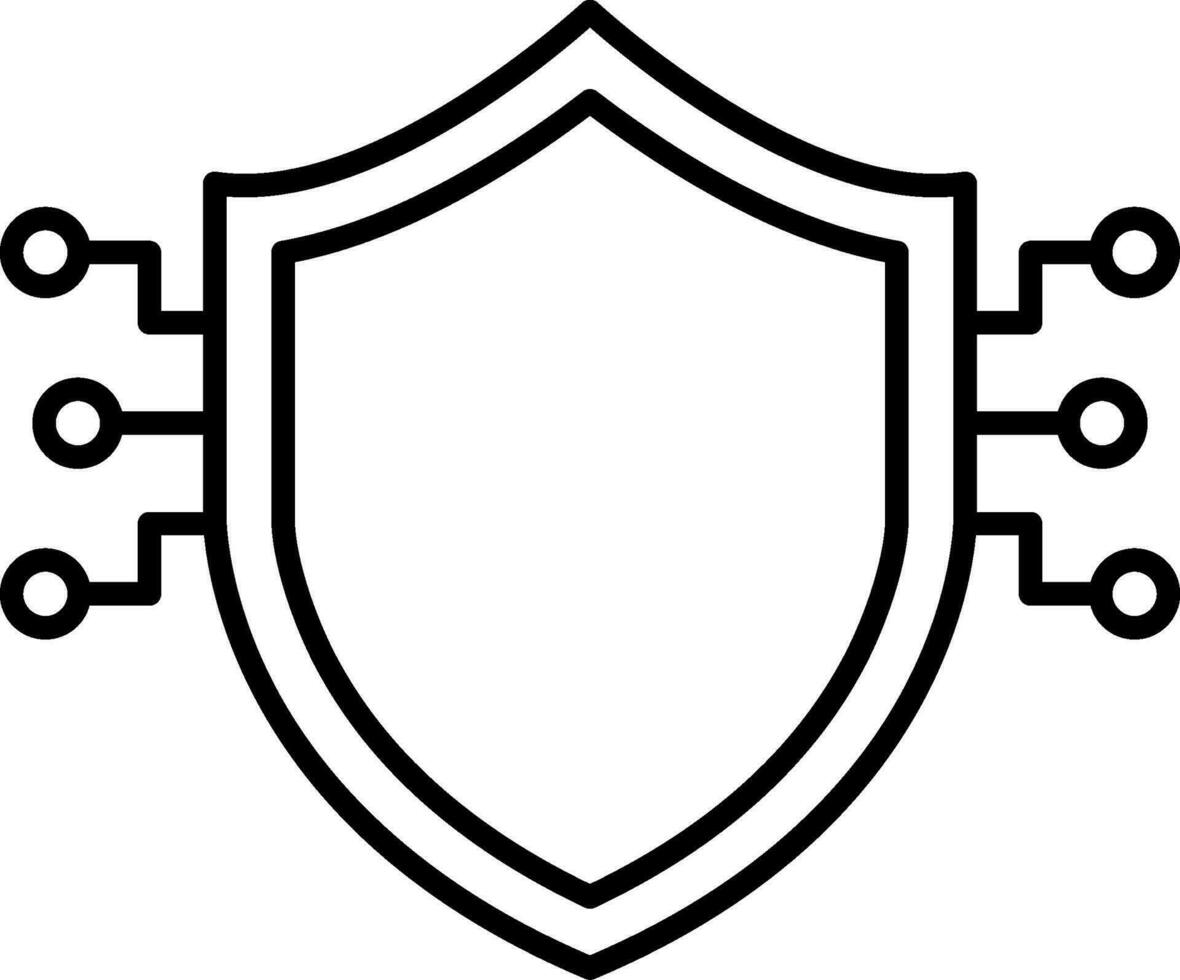 Sheild Line Icon vector