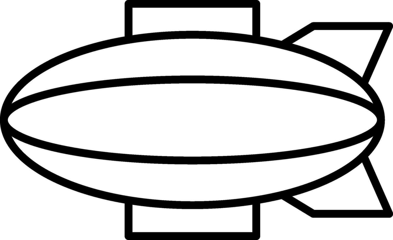 Blimp Line Icon vector