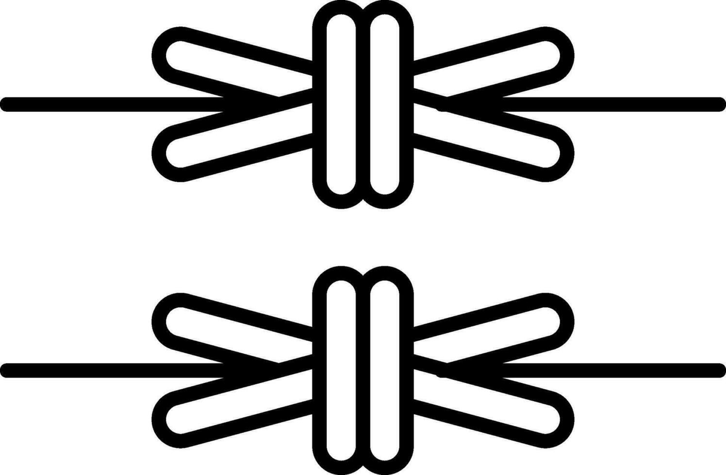 Barbed Wire Line Icon vector