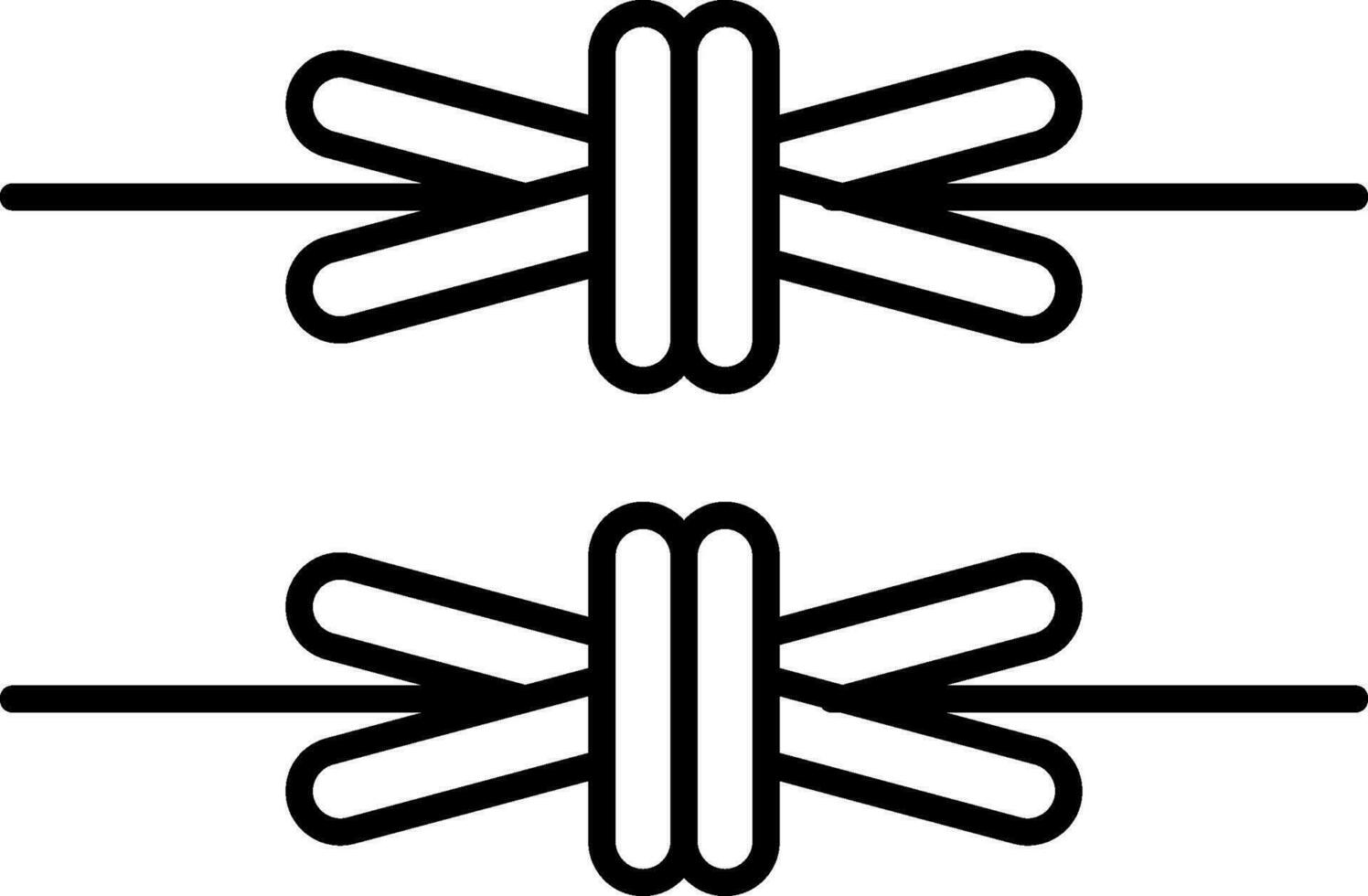 Barbed Wire Line Icon vector