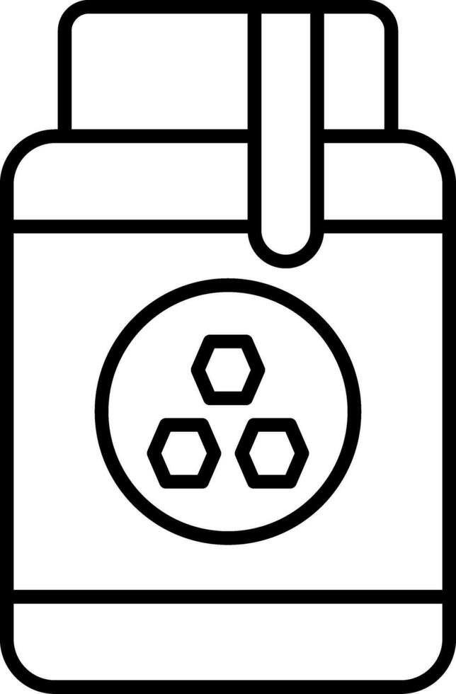 Honey Jar Line Icon vector