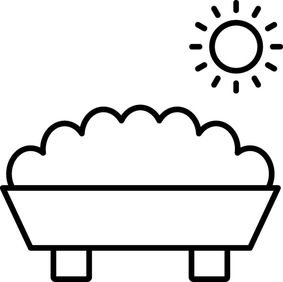 Trough Line Icon vector