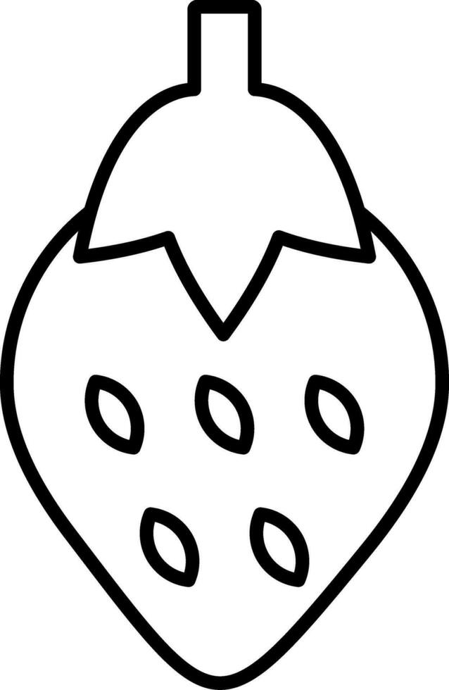 Strawberry Line Icon vector