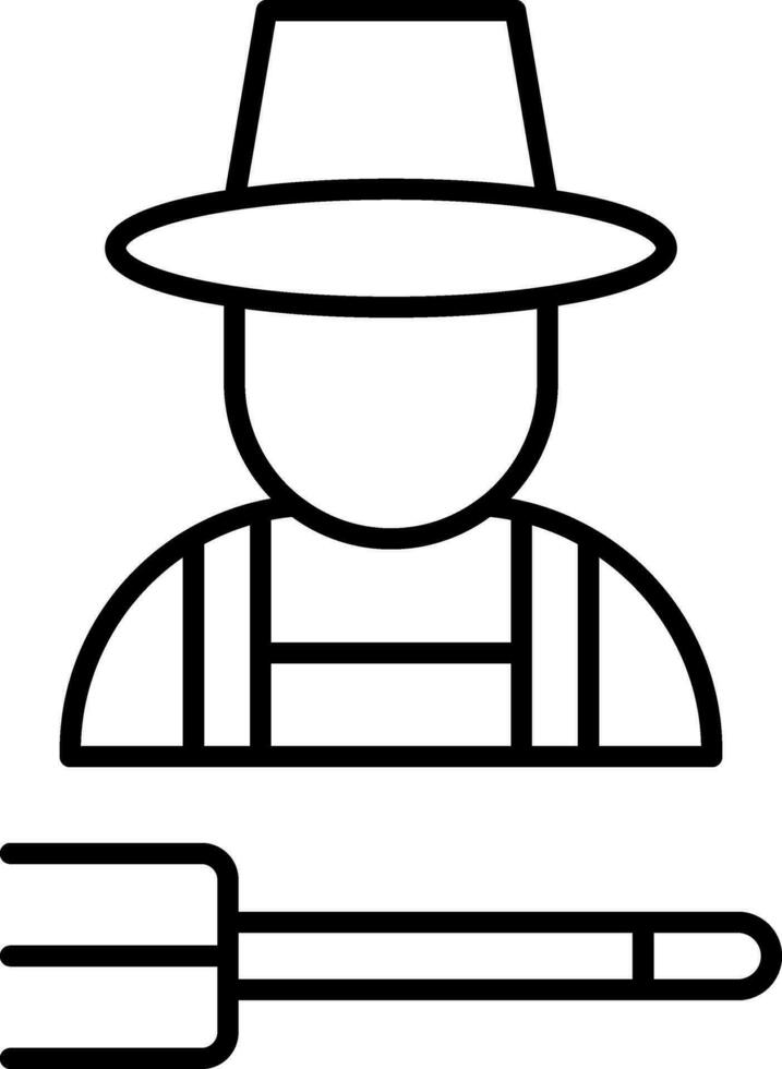 Farmer Line Icon vector