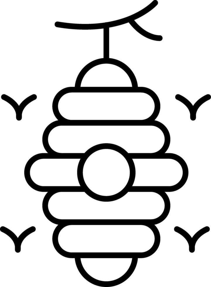 Beehive Line Icon vector