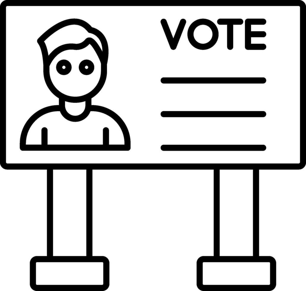 Billboard Line Icon vector