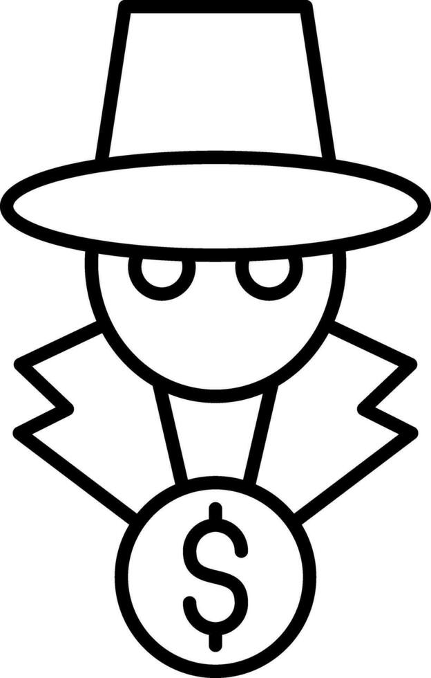 Fraud Line Icon vector