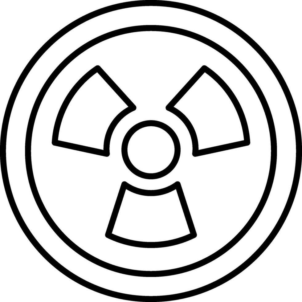 Nuclear Line Icon vector