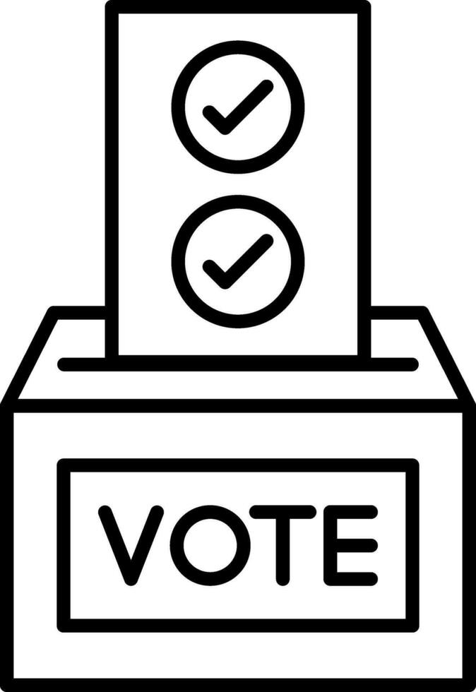 votación línea icono vector