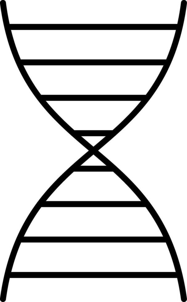 DNA Line Icon vector
