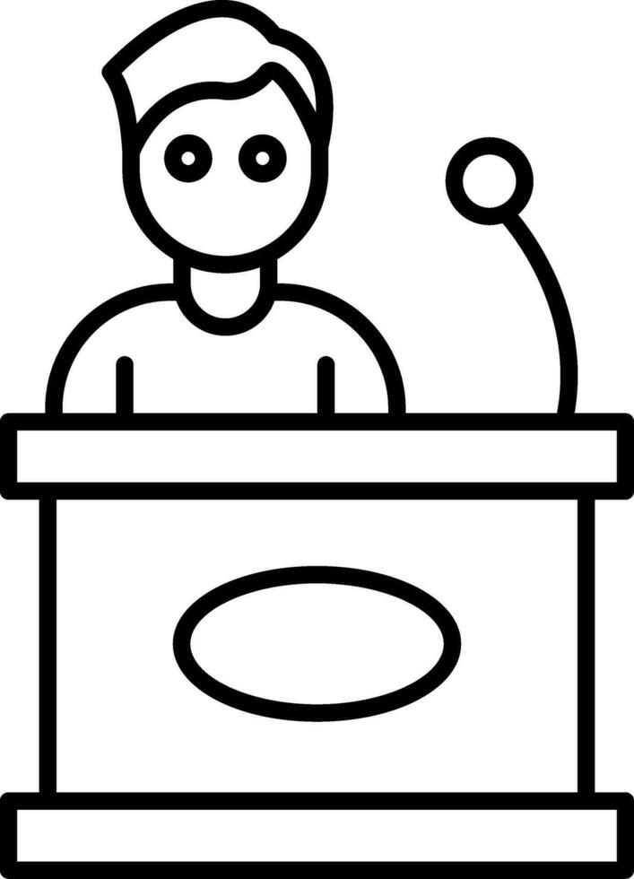 Politician Line Icon vector