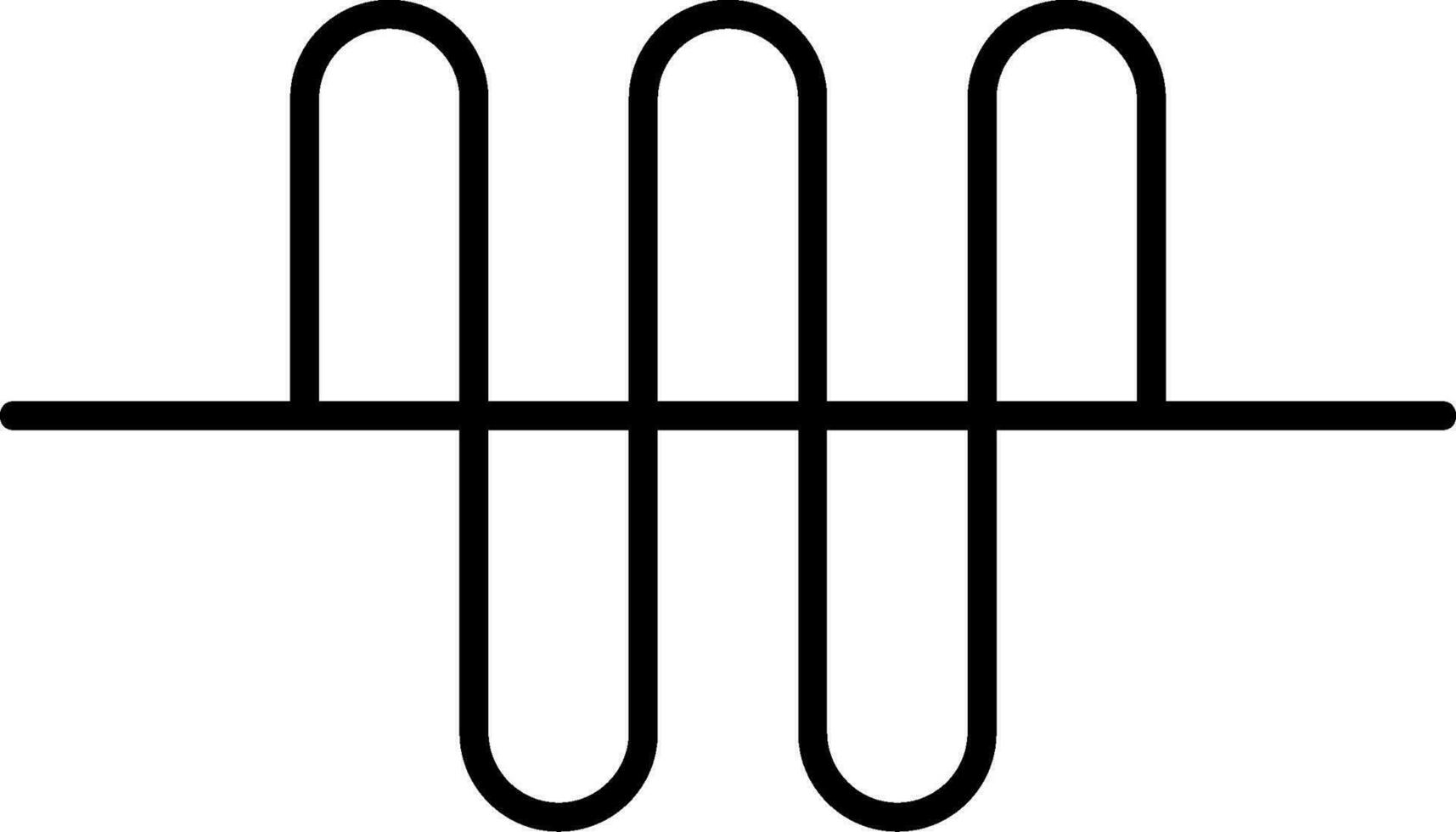 Audio Wave Line Icon vector