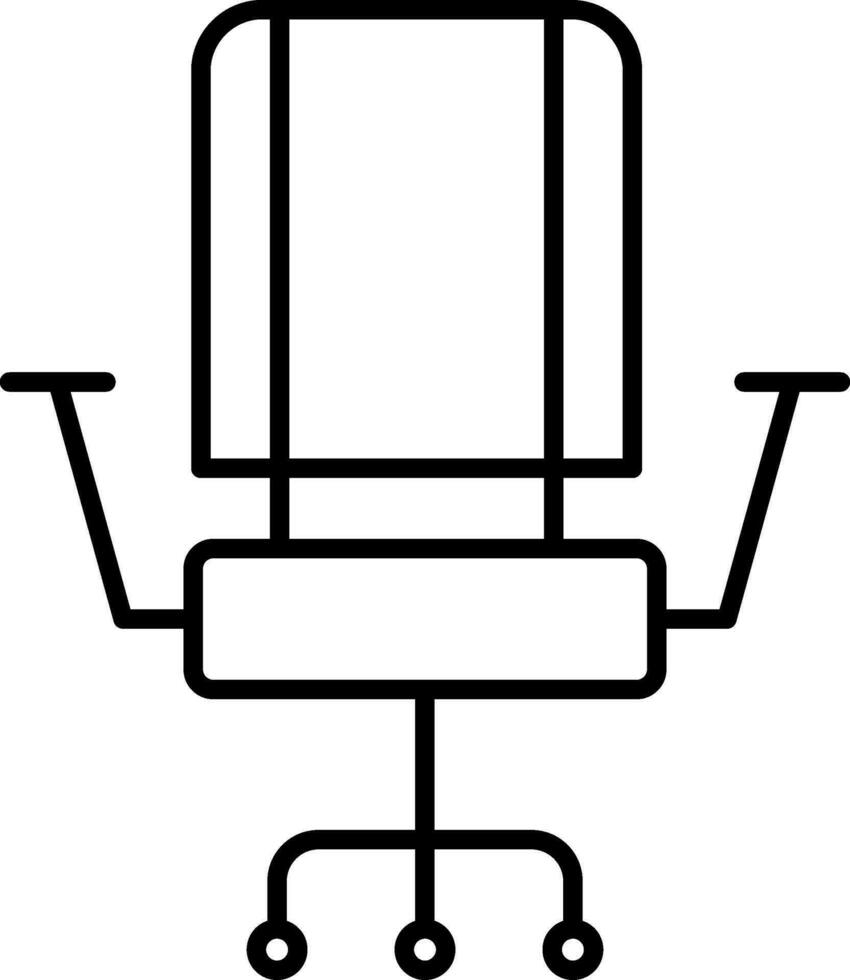 icono de línea de silla vector