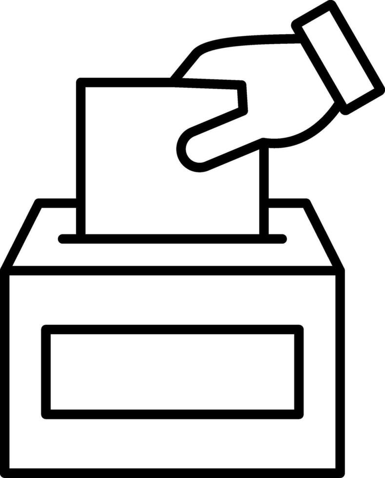 Voting Line Icon vector