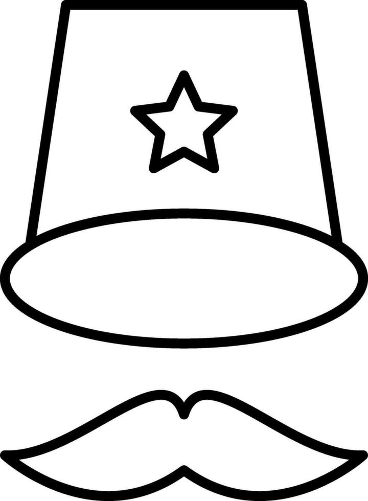 Top Hat Line Icon vector