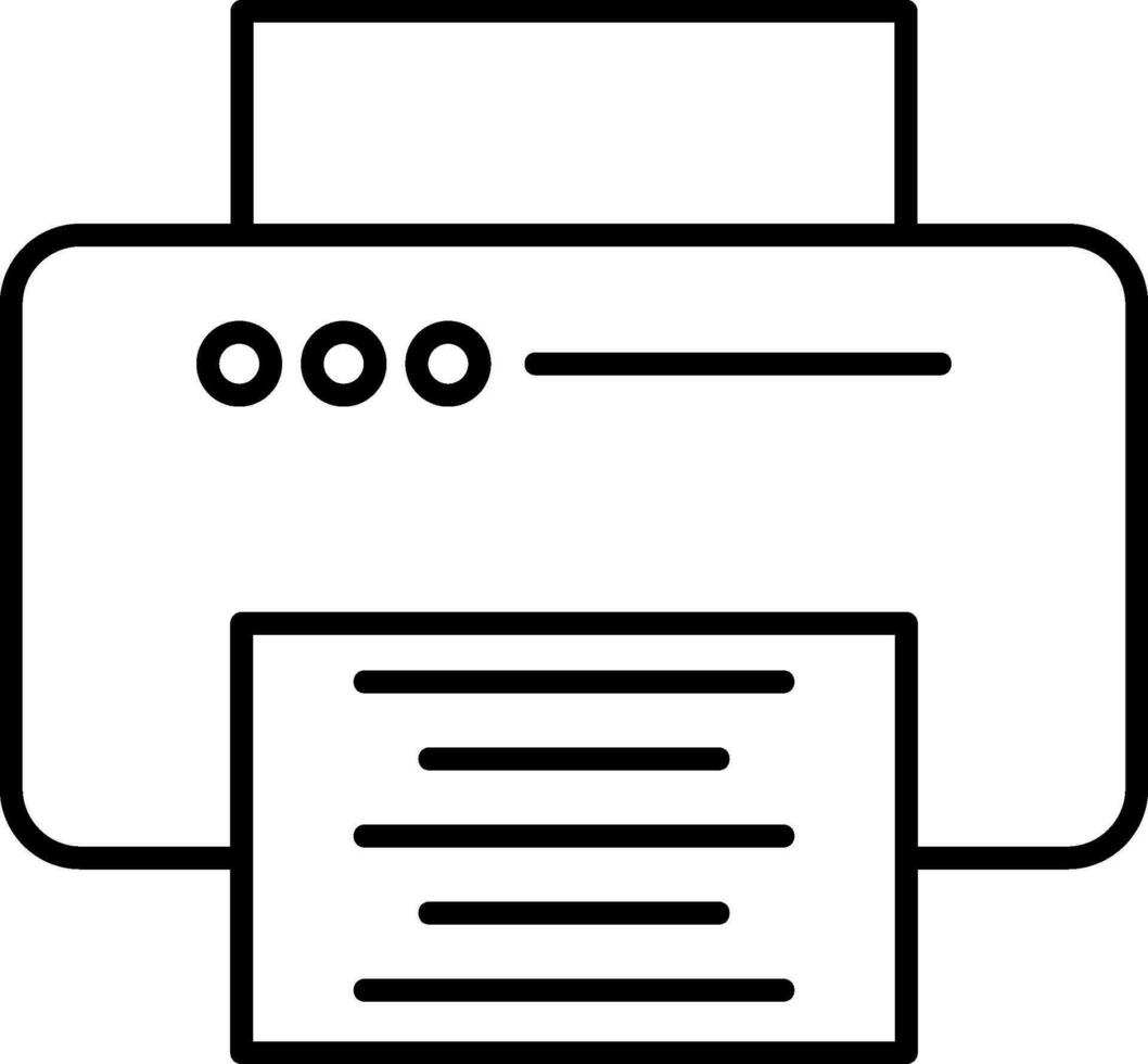 Printer Line Icon vector