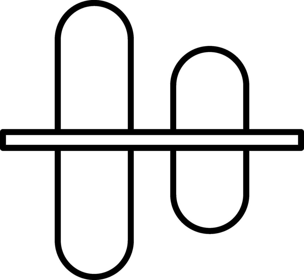 Vertical Align Centre Line Icon vector