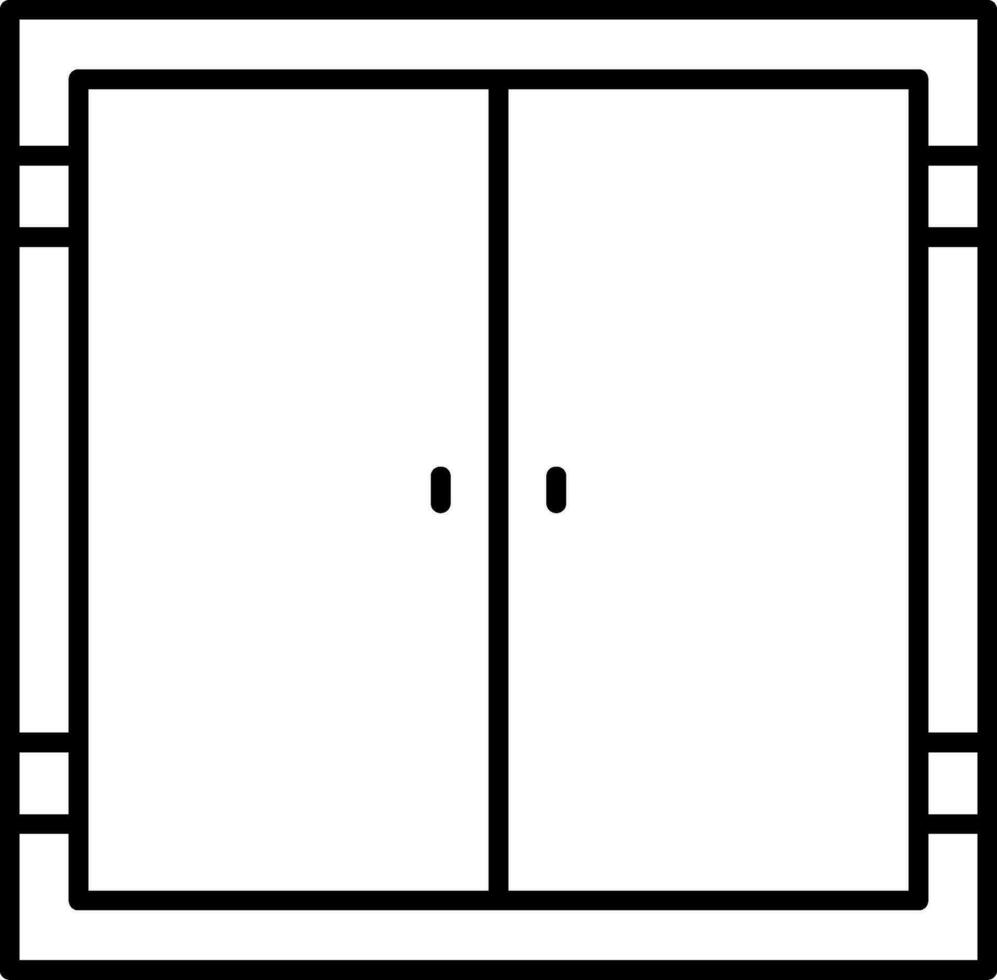 Door Line Icon vector