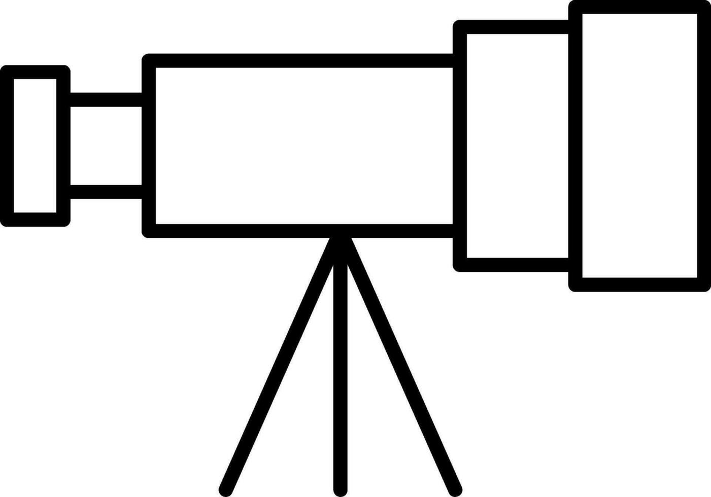 icono de línea de telescopio vector