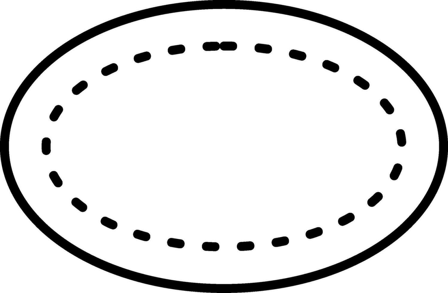 Oval Line Icon vector