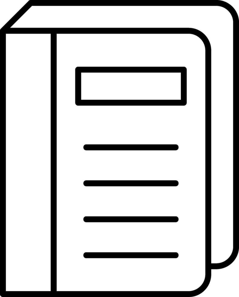 Book Cover Line Icon vector
