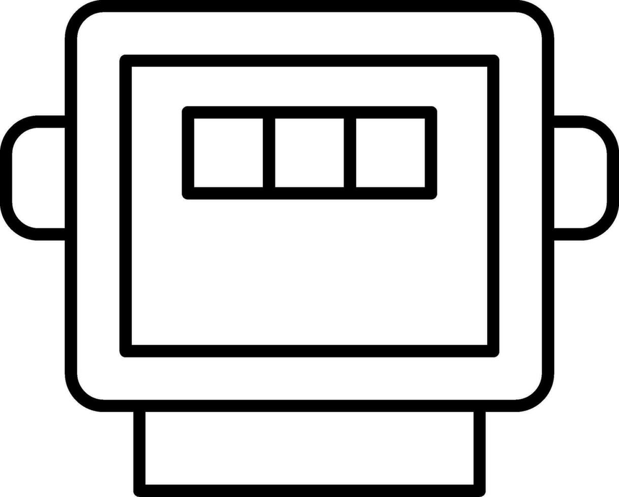Electric Meter Line Icon vector