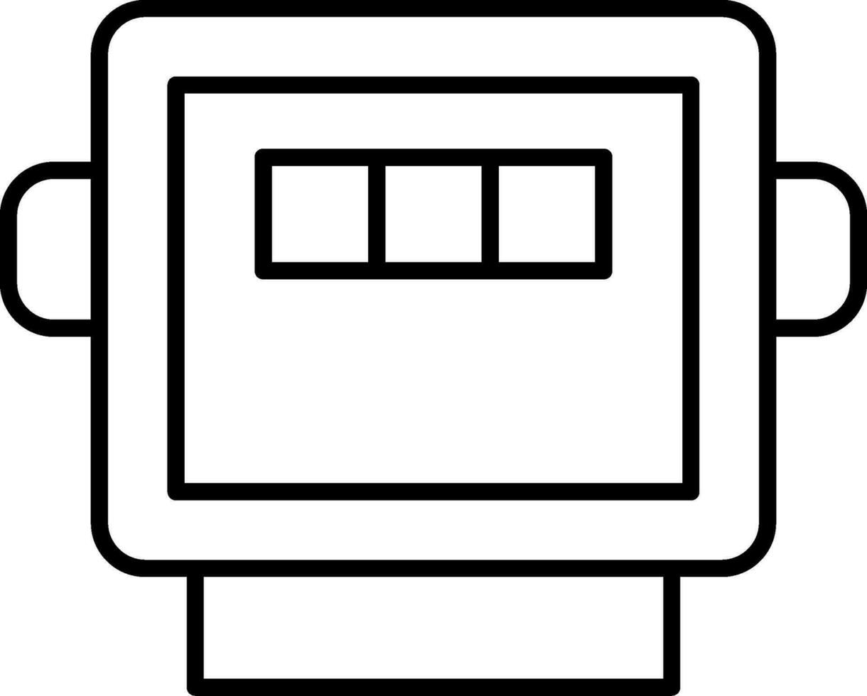 Electric Meter Line Icon vector