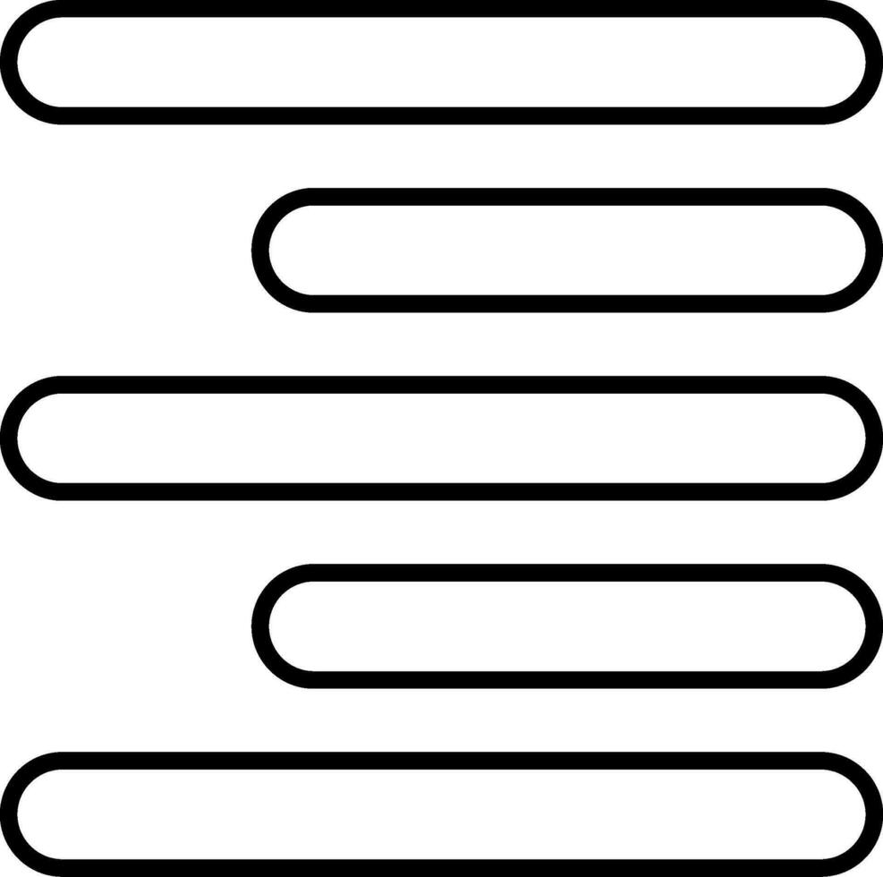 Horizontal Right Align Line Icon vector