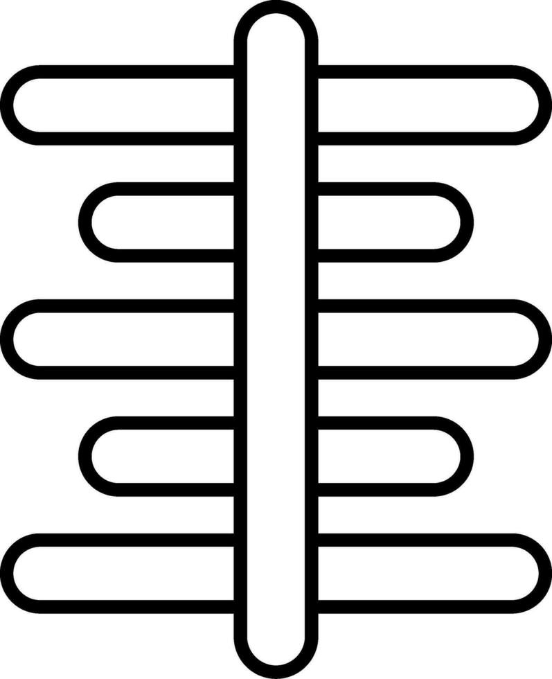Center Align Line Icon vector