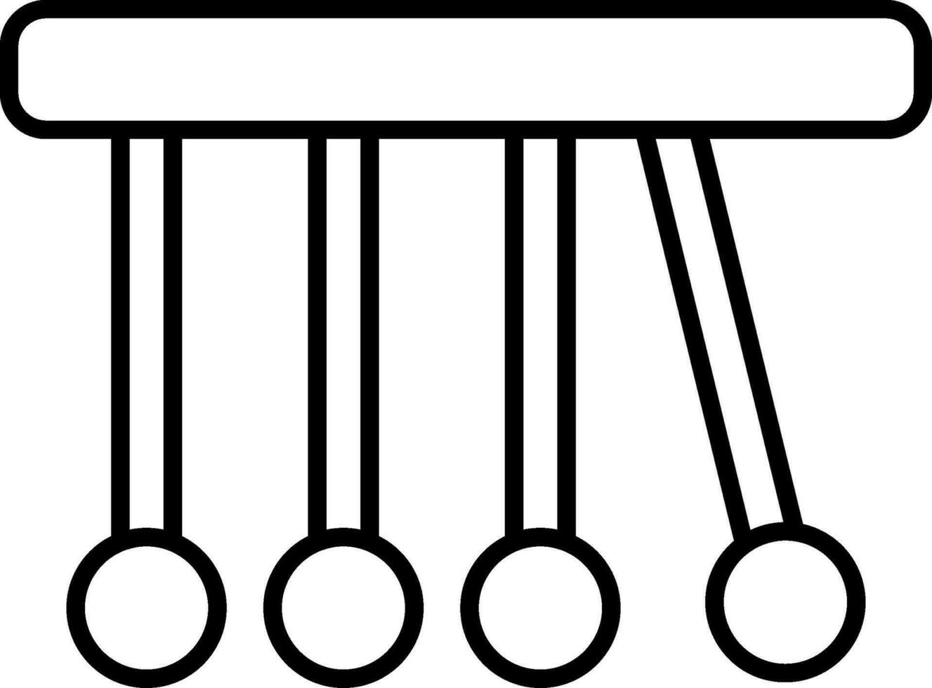 Pendulum Line Icon vector