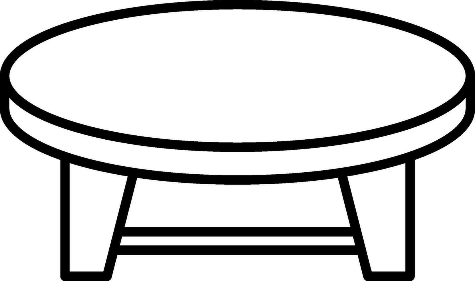 Coffee Table Line Icon vector