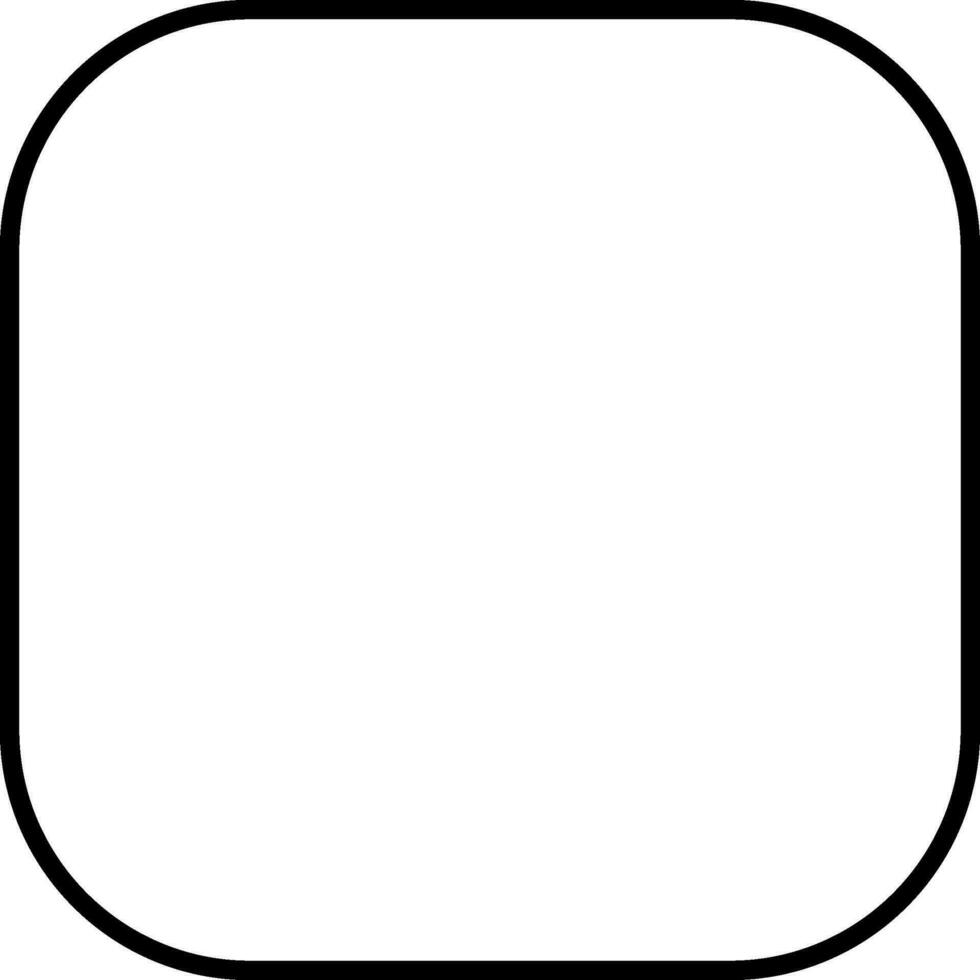 Round Corner Line Icon vector