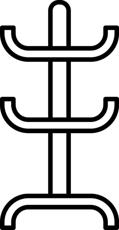 Coat Rack Line Icon vector