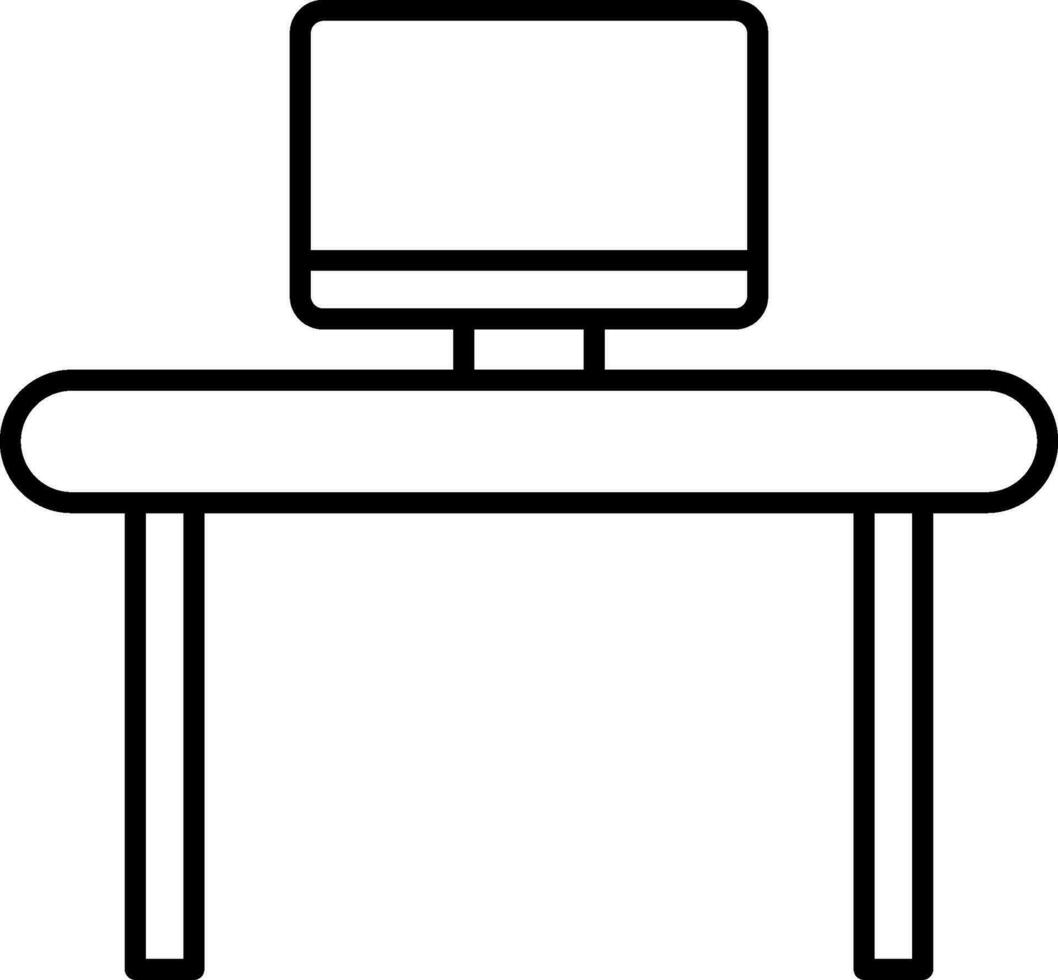 Work Space Line Icon vector